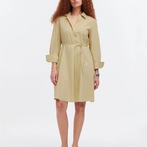 41 Madewell Tan Long-Sleeve Shirt Dress